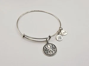 Alex & Ani Silver " Path Of Life " Charm Bangle Bracelet ✨️ - Picture 1 of 10