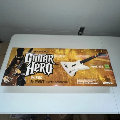 NUEVO SELLADO Guitar Hero Xplorer Guitarra Xbox 360 Rojo Octano Blanco Modelo con Cable Foto 1 de 4