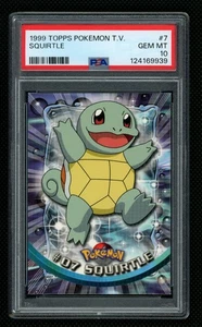 1999 Topps Pokemon T.V. #7 Squirtle PSA 10 Gem Mint - Water Type - Picture 1 of 2
