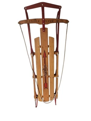 Vintage Flexible Flyer III Wooden Snow Sled – Classic Winter Collectible - Image 1 of 4