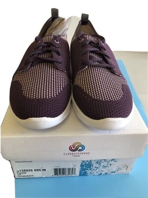 Clark Mujer Step Allenasun Zapatilla, Textil Berenjena, 9.5M Foto 1 de 4