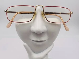 Vintage Marchon Halftime Pink Gold Metal Rectangle Sunglasses FRAMES ONLY - Picture 1 of 9