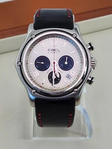 Ebel 1911 Chronograph Watch Automatic Mens 43mm Swiss Made E9137260 Panda Dial - Picture 1 of 21