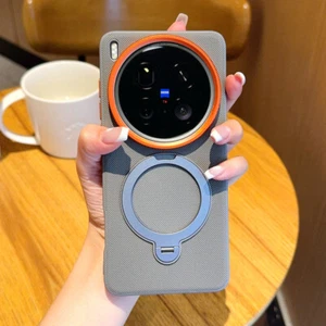 For Vivo X200 X100 Pro Mini X200 Ultra Magnetic Kickstand Metal+TPU+PC Back Case - Picture 1 of 14