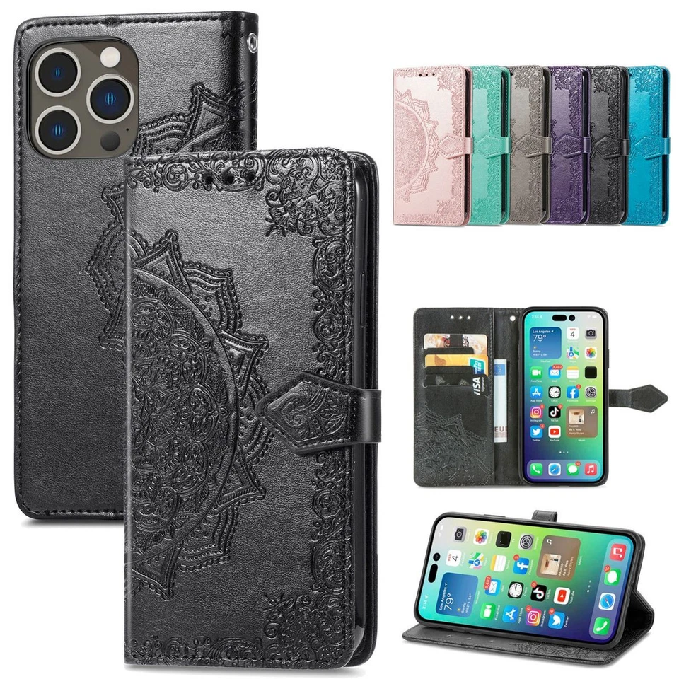 König Design Hülle für iPhone 15 Plus Pro Max Pixel 6a Case Cover Klapp Tasche - Bild 1 von 1