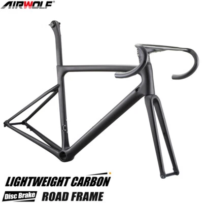 AIRWOLF Carbon Rennrad Rahmen 700x25c Road Bike Leichtgewicht Scheibenbremse - Bild 1 von 4