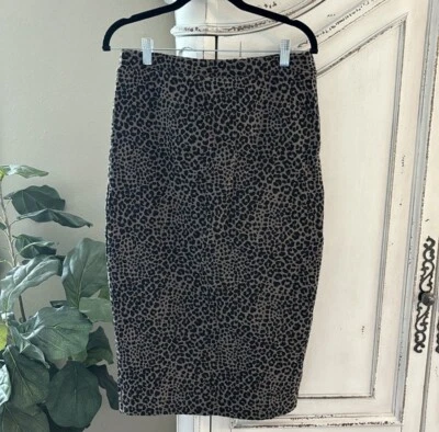 Falda lápiz con estampado animal sauce y raíz negra/taupe nueva con etiquetas, talla grande Foto 1 de 4