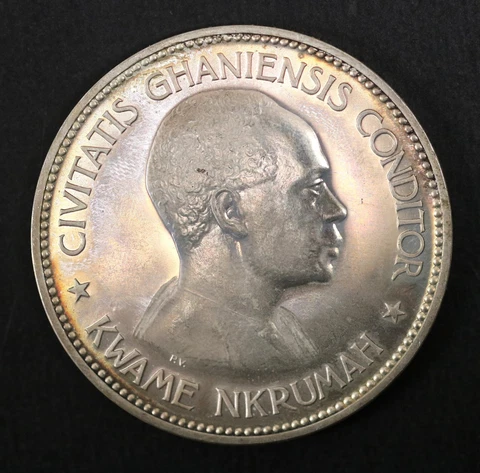 1958 Ghana 10 Shillings .925 Sterling Silver Coin Cover