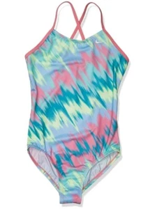 Nike Girls Pink Immiscible One Piece Swimsuit Size L ( 10-12 ) - Picture 1 of 4