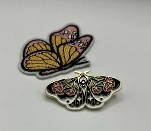 Pin de solapa esmalte mariposa + parche para coser hierro mariposa N21 MR ALE - Imagen 1 de 7