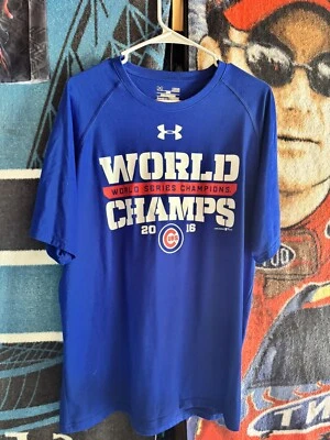 Chicago Cubs World Series Champion 2016 Under Armour T Shirt  Large - Image 1 of 4