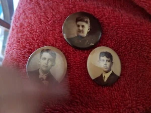 Vtg Antique Remembrance Pins From 1920s Lot Of 3 mourning pins brooch - Picture 1 of 9