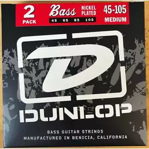 2 Sets of Dunlop Performance+ Nickel Roundwound Bass Guitar Strings, 45-105 - Picture 1 of 1