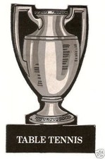 Gasper Geist Cup Ping Pong Table Tennis Trophy Card