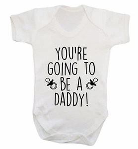 Your going to be a daddy, baby vest baby reveal announcement newborn new dad 168 - Picture 1 of 11