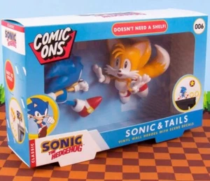 Sonic The Hedgehog Comic Ons - Sonic & Tails Wall Heroes & Decals SEGA Megadrive - Picture 1 of 5