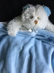 Coperte E Oltre Blu Bianco 24" Quadrato Orso Dormiente Coperta Sicurezza - Foto 1 di 6