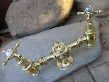 Vintage 1950 Beautiful Thick Brass Old Bath Mixer Shower Water Tap Faucet 