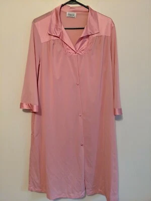 Bata de nailon vintage Vanity Fair rosa rosa mediana Foto 1 de 4