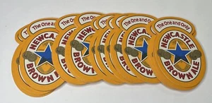 New Castle Brown Ale Beer Coasters Bar Glass Mat Coaster NEW CASTLE Lot Of 20 - Picture 1 of 2
