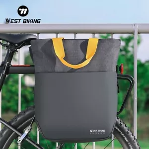 Waterproof Bike Single Pannier Bicycle Trunk Luggage Carrier Bag Handbag 11L 1pc - Picture 1 of 17