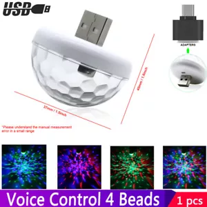 Starry Sky Projection Lamp Blue Purple Mini USB Car Roof Star Night Light Ball - Picture 1 of 9