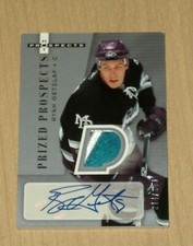 2005 05-06 Fleer Hot Prospects Ryan Getzlaf rookie RC autograph auto patch /349