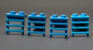 Lego 4 X Scala 4175 Blu Con Piastra - Foto 1 di 1