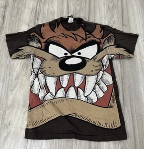 VTG Looney Toons Fifth Sun Taz Big Face Shirt Size Small - Picture 1 of 6