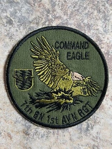 U.S. Army 7th Battalion 1st Aviation Regiment Command Eagle Subdued Patch - Bild 1 von 2