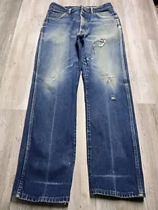 Vintage Rustler Jeans Distressed Ripped Faded Herren Denim Gr. 35x33 Medium Wash #1 - Bild 1 von 19