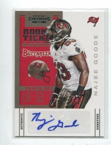 2012 Contenders AUTOGRAFO Najee Goode Tampa Bay Buccaneers - Foto 1 di 1