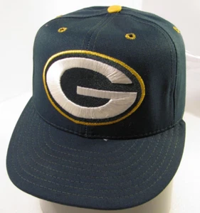 Green Bay Packers Hat Youth Size 6 7/8 Fitted Green Large Logo Vtg Annco NFL Cap - Picture 1 of 9