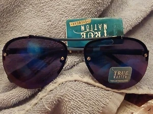 GORGEOUS QUALITY EYEWEAR BY TRUE NATION, 100% UV PROTECTION, BLUE FRAME, LENSES - Picture 1 of 12