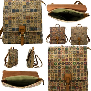 Damen keltischer Knoten Kork Rucksack Tasche Damen Riemen Schnalle Schultertasche YGC2120 - Bild 1 von 33