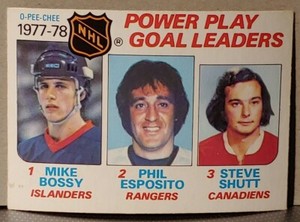Mike Bossy Phil Esposito 1978-79 O-Pee-Chee Hockey OPC #67 PPG Leaders