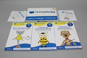 First Step Reading Program Learn to Read Heather Ross CDs and Books New! Nice - Imagen 1 de 7