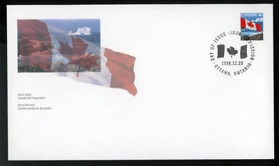 CUBIERTA PRIMER DÍA CANADÁ 1998, 46 céntimos ¡BANDERA DEFINITIVA!! M35-1 Foto 1 de 2