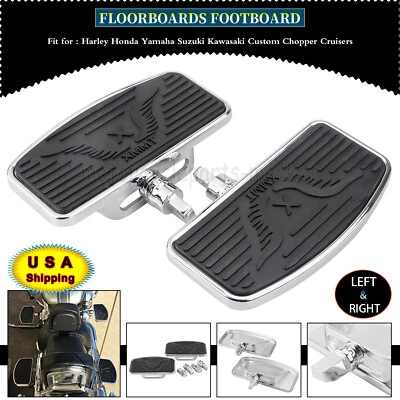 Front Rider Floorboards Foot Boards For Harley Dyna Wide Super Glide Road King - Image 1 of 4