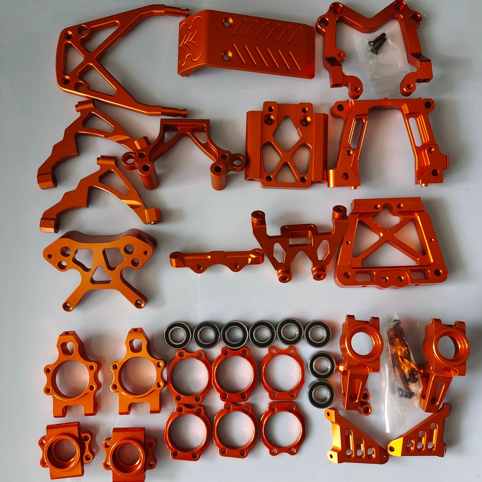 Alloy CNC Wheel Hub Carrier + Bulk Head + Shock Tower for HPI Baja 5b 5t 5sc - Image 1 of 3