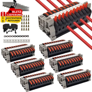 60 Pcs Reihenklemmen Hutschiene Verbindungsklemme Durchgangsklemme Klemmen - Bild 1 von 8