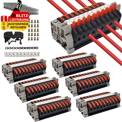 SQLJYU 60 Pcs Reihenklemmen Hutschiene Verbindungsklemme Durchgangsklemme Klemmen