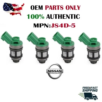 4PCS Genuine NEW Jecs Fuel Injectors for 1996-2004 Nissan Pickup Frontier Xterra - Image 1 of 4