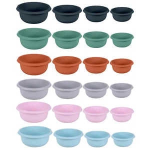 Washing Up Bowl Round Plastic Small Large Basin Sink Kitchen Cutlery Tidy Mixing - Picture 1 of 52
