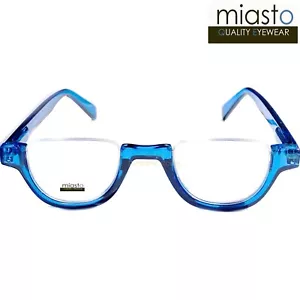 MIASTO TOP RIMLESS HALF RIM MOON ROUND OVAL READERS READING GLASSES~MEDIUM LARGE - Picture 1 of 36