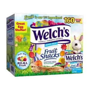 Welch's Fruit Snacks Easter Mixed Real Fruit Bags Pouches 160x14g Pack 2.24kg - Picture 1 of 3