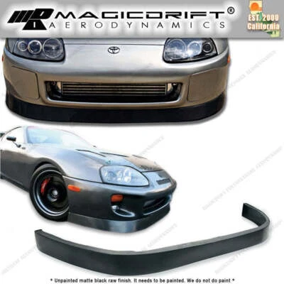 For 93-98 Toyota Supra MK4 HKS Kansai Drag Style Front Bumper Lip Chin Spoiler Foto 1 de 4