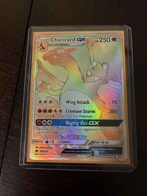 Pokémon TCG Charizard GX 150/147 Burning Shadows Secret Rare Card - LP - Image 1 of 4