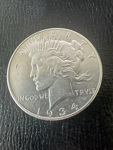 1934 D $1 Denver Peace Silver Dollar High Grade - Picture 1 of 2