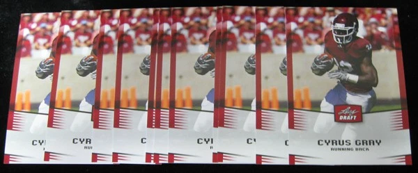 Lot of (10) 2012 Leaf Draft Cyrus Gray #10 NM/MT to Mint - Image 1 of 1